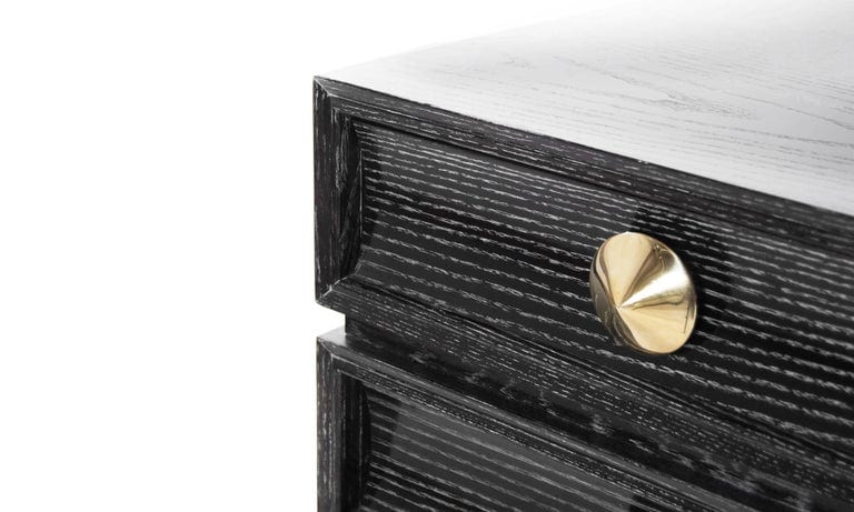 Stacked Bedside Tables in Black Ceruse