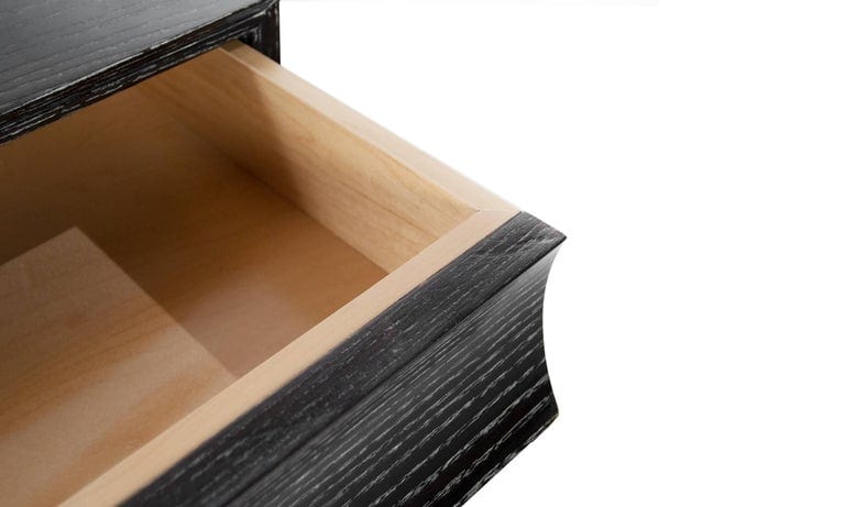 Stacked Bedside Tables in Black Ceruse