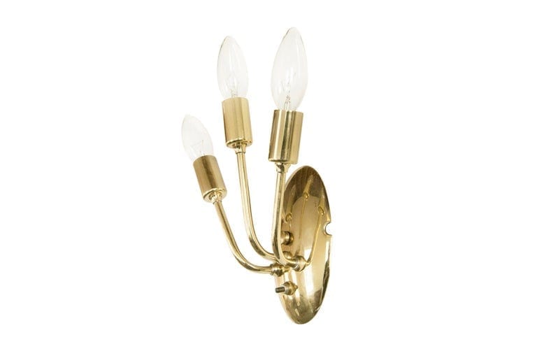 Italian Brass Sconces, 1950s