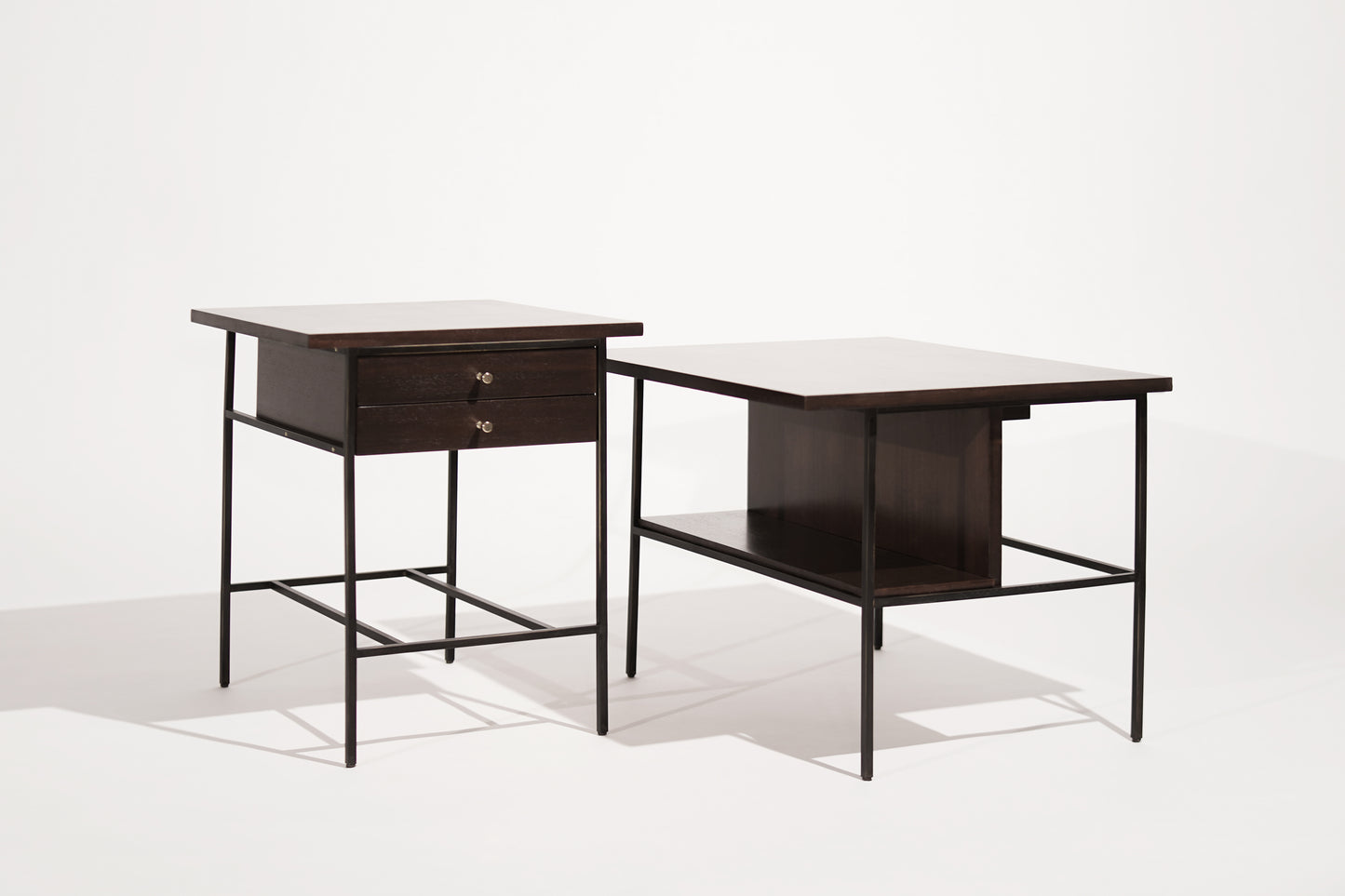 Set of Bronze Frame End Tables by Paul McCobb