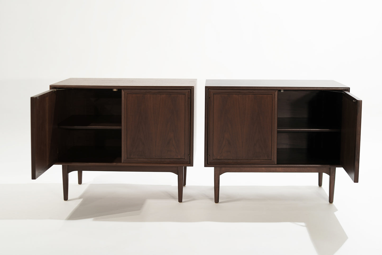 Set of Walnut Cabinets by Kipp Stewart, 1950s