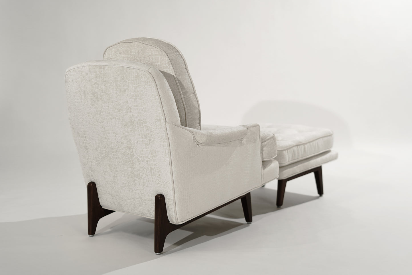 Edward Wormley for Dunbar Janus Collection Chair and Footstool, C. 1950s
