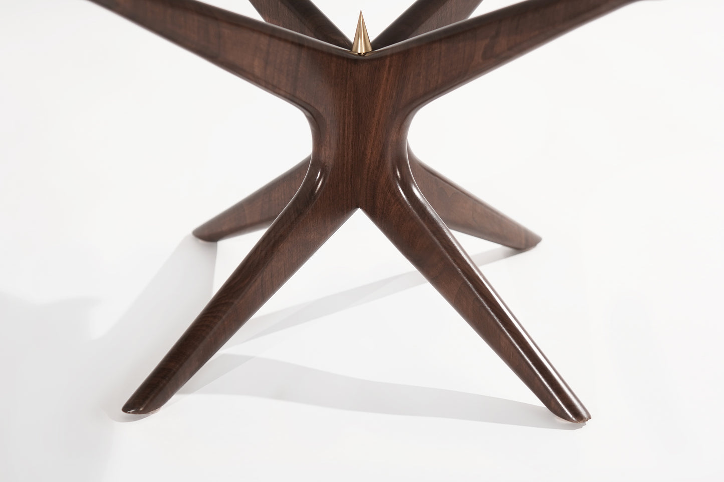 Modernist Gazelle End Table in Walnut and Marble