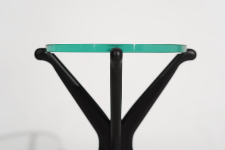 Glass Top Gazelle Collection Drinks Table
