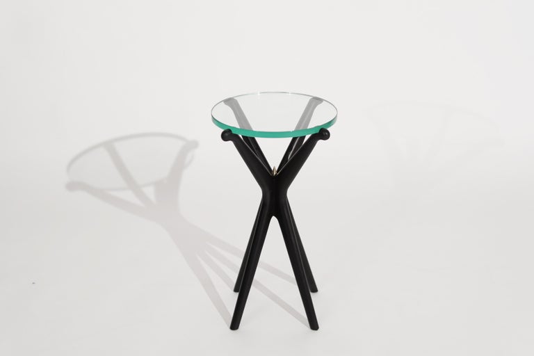 Glass Top Gazelle Collection Drinks Table