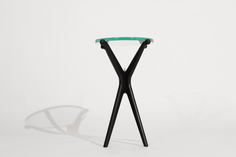 Glass Top Gazelle Collection Drinks Table