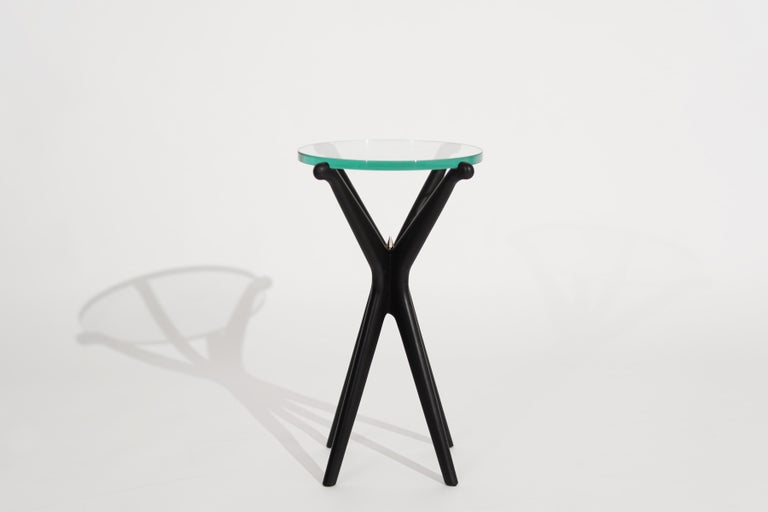 Glass Top Gazelle Collection Drinks Table