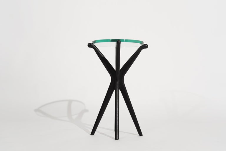 Glass Top Gazelle Collection Drinks Table