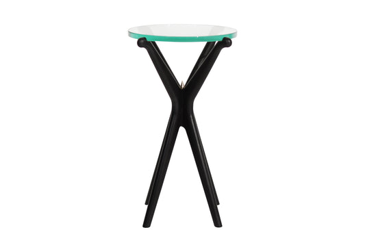 Glass Top Gazelle Collection Drinks Table