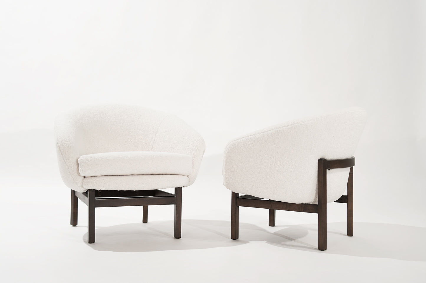 Mid-Century Barrel Lounge Chairs by Lawrence Peabody, 1950s