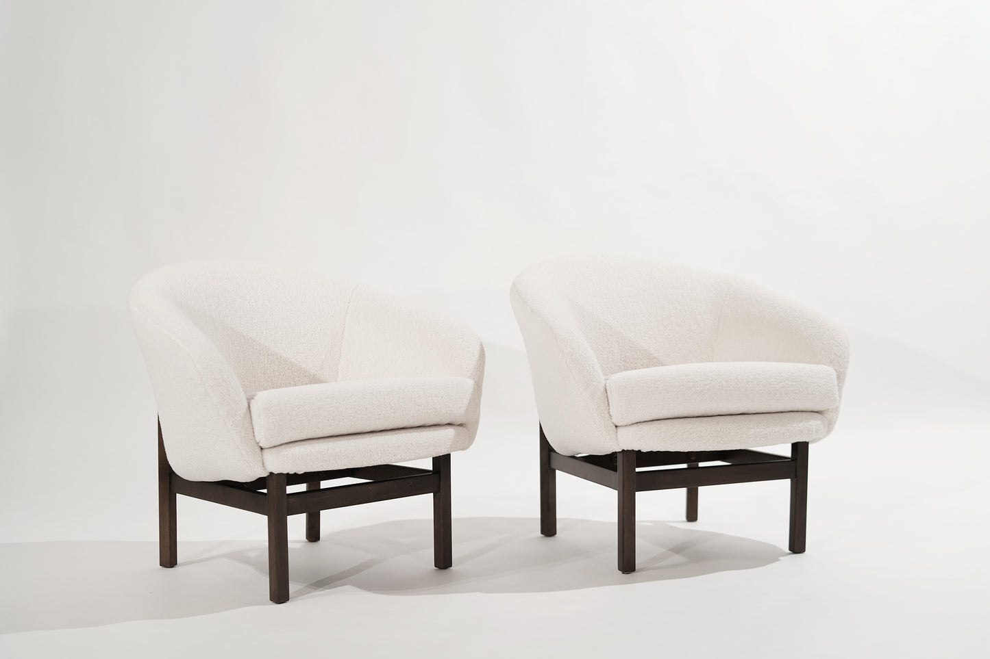 Mid-Century Barrel Lounge Chairs by Lawrence Peabody, 1950s