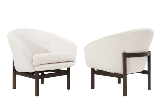 Mid-Century Barrel Lounge Chairs by Lawrence Peabody, 1950s