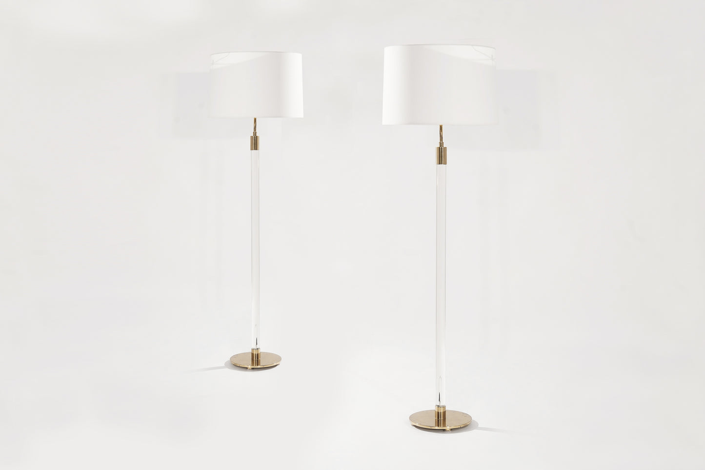 Glass Rod Floor Lamps by Hansen Lighting Co. New York, 1970s