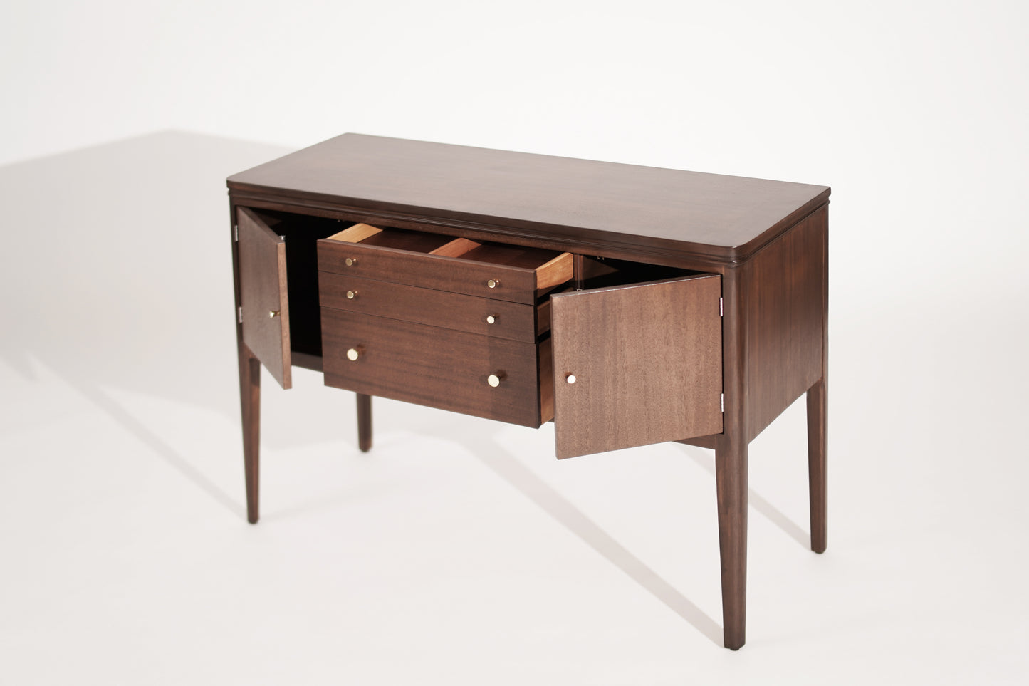 Mid Century Entry Console Table in Mahogany, C. 1950s