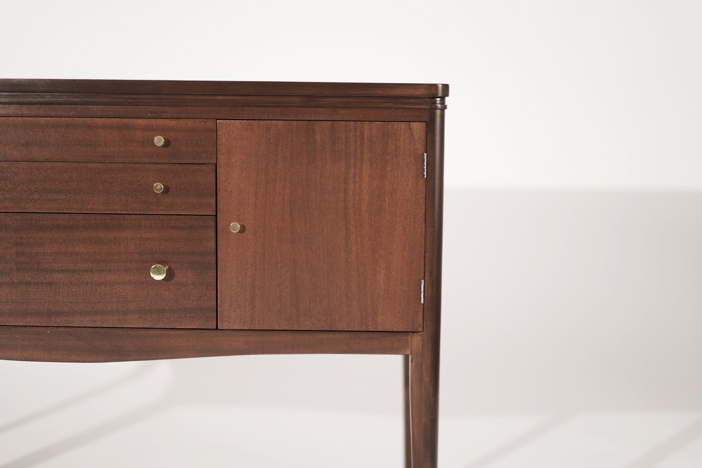 Mid Century Entry Console Table in Mahogany, C. 1950s
