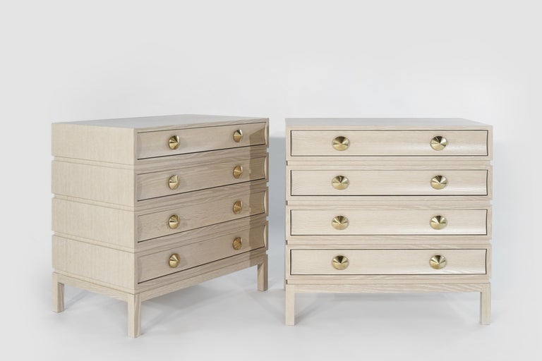 Stacked Chests of Drawers in Limed Oak