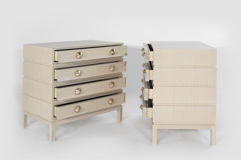 Stacked Chests of Drawers in Limed Oak