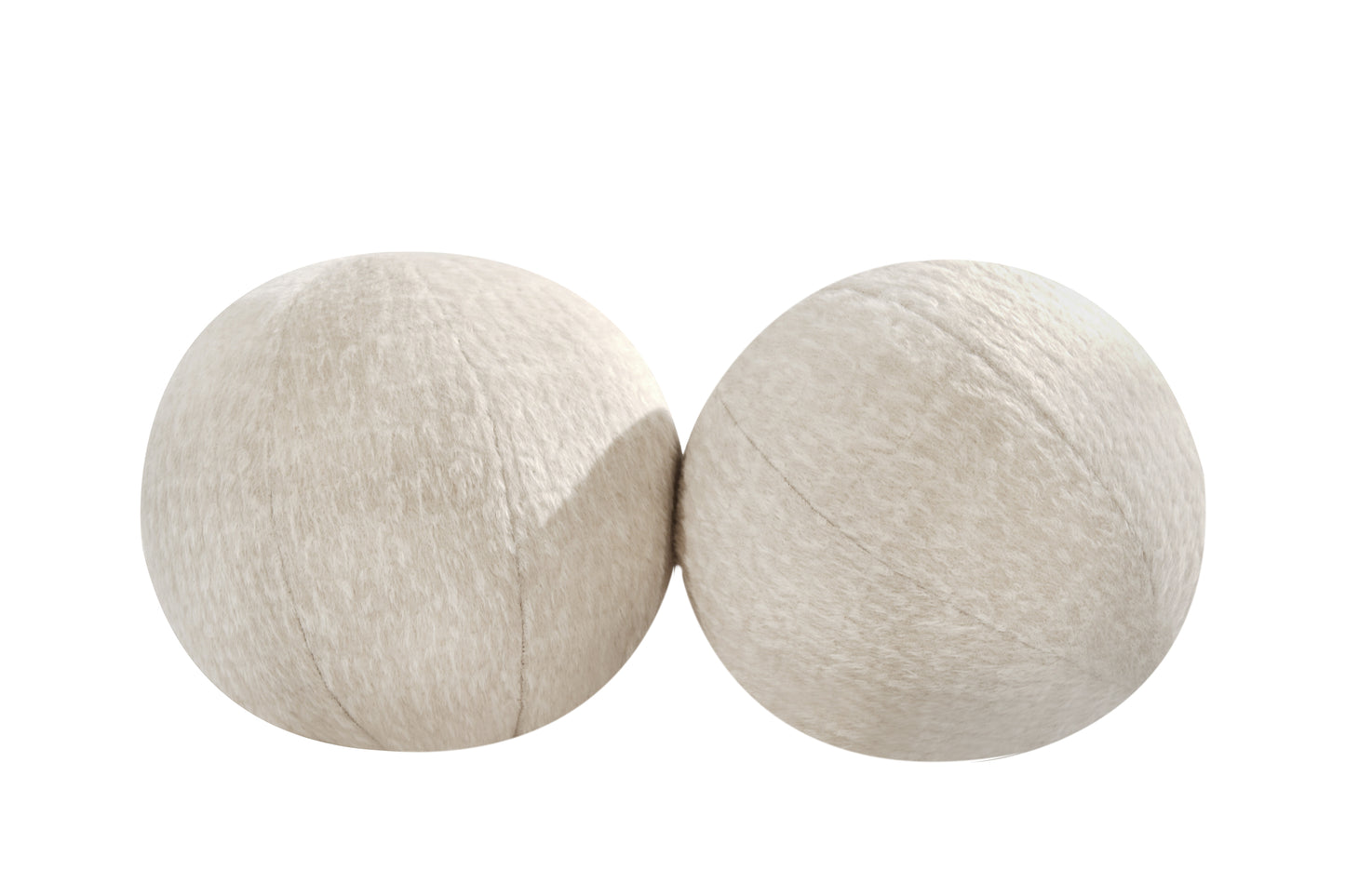 Orb Accent Pillow in Ivory Cream Alpaca by Holly Hunt