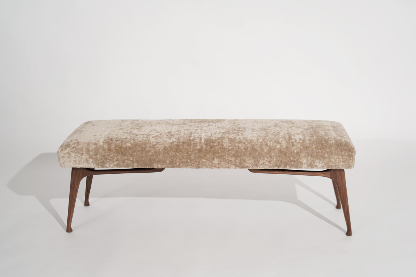 Sculptural ICO Bench Series 54 in Natural Walnut