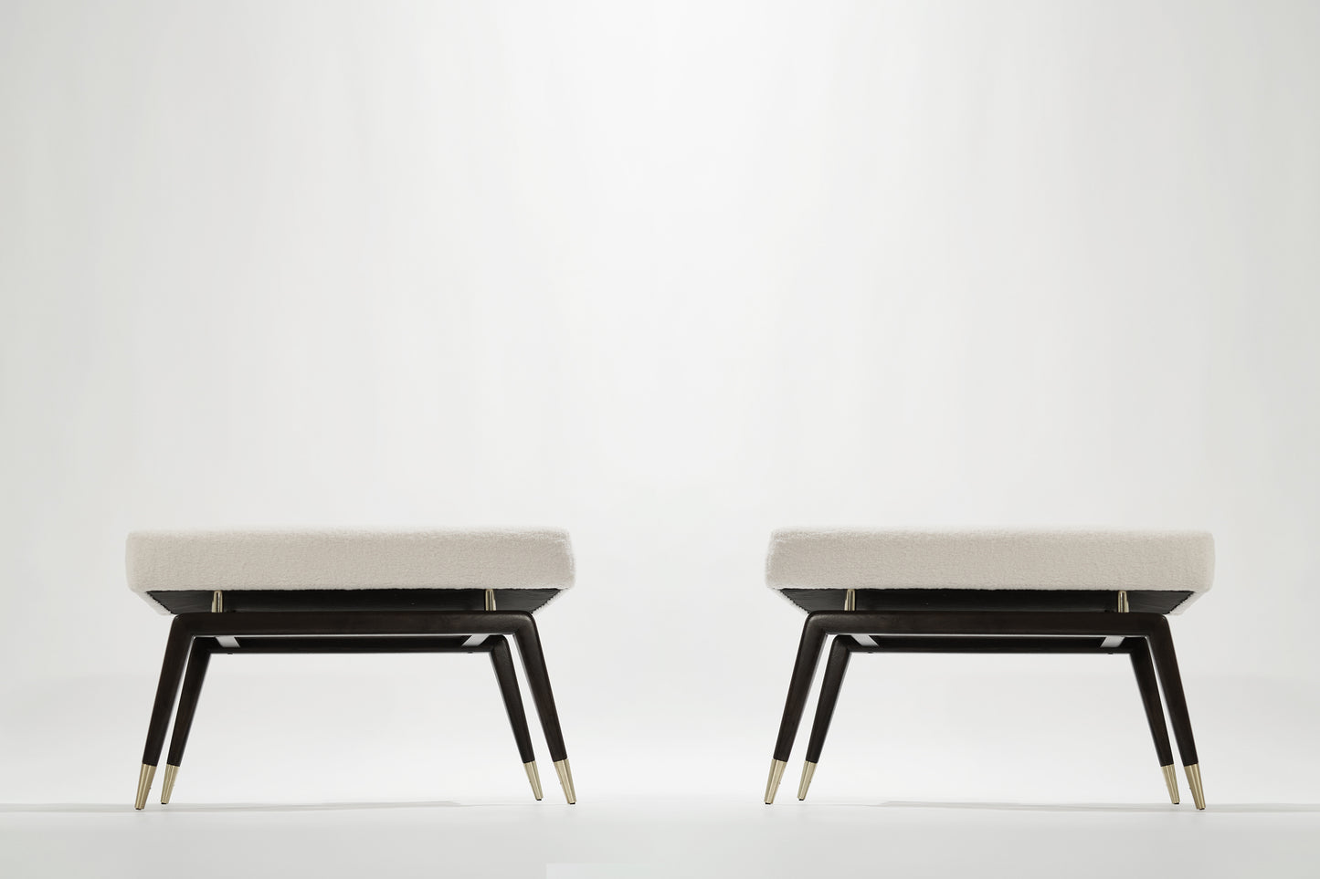 Set of GIO Benches Series 32 in Special Walnut