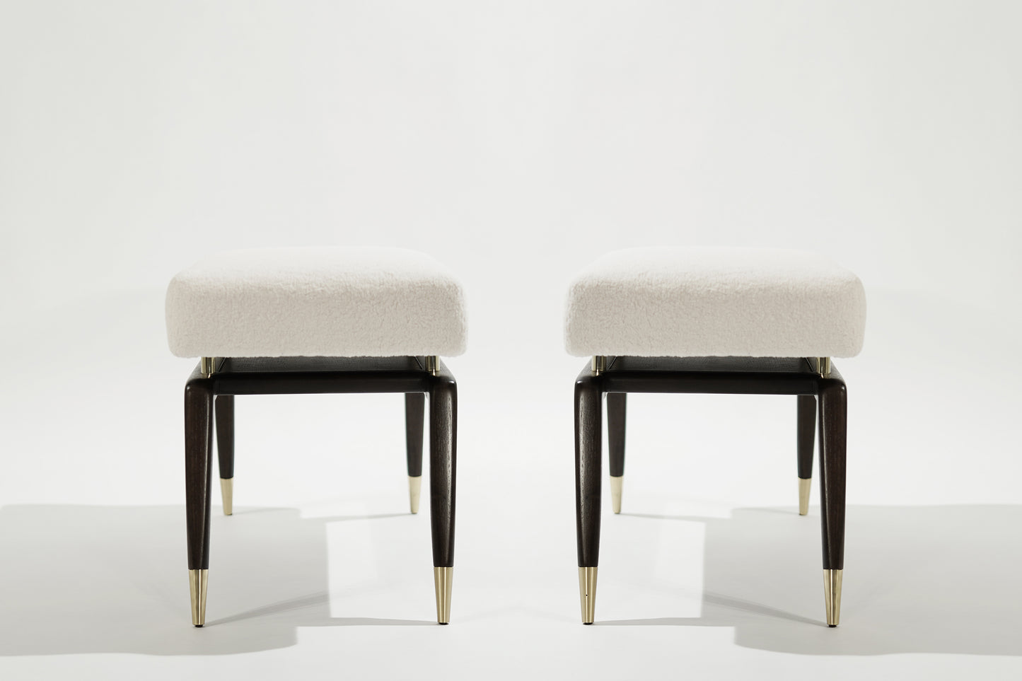 Set of GIO Benches Series 32 in Special Walnut