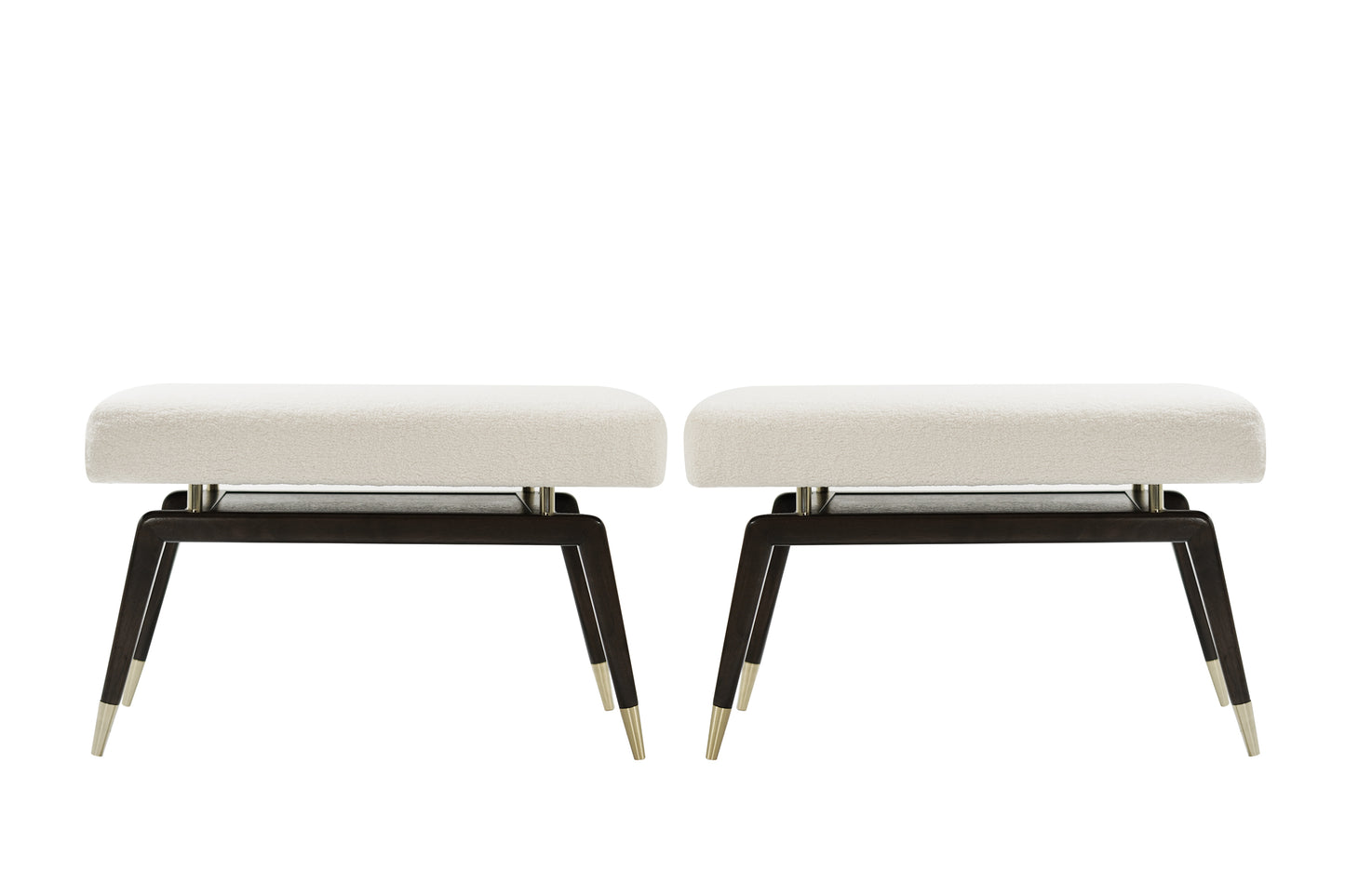 Set of GIO Benches Series 32 in Special Walnut