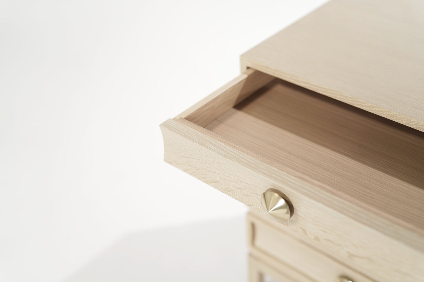 Stacked Bedside Tables in Limed Oak