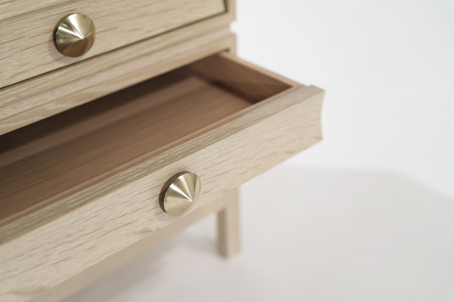 Stacked Bedside Tables in Limed Oak