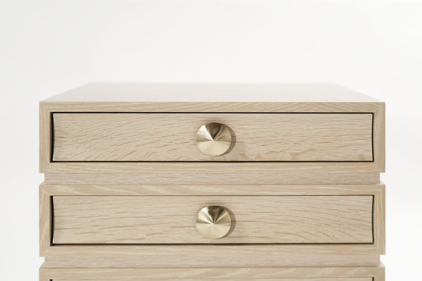 Stacked Bedside Tables in Limed Oak