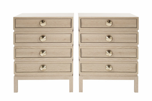 Stacked Bedside Tables in Limed Oak