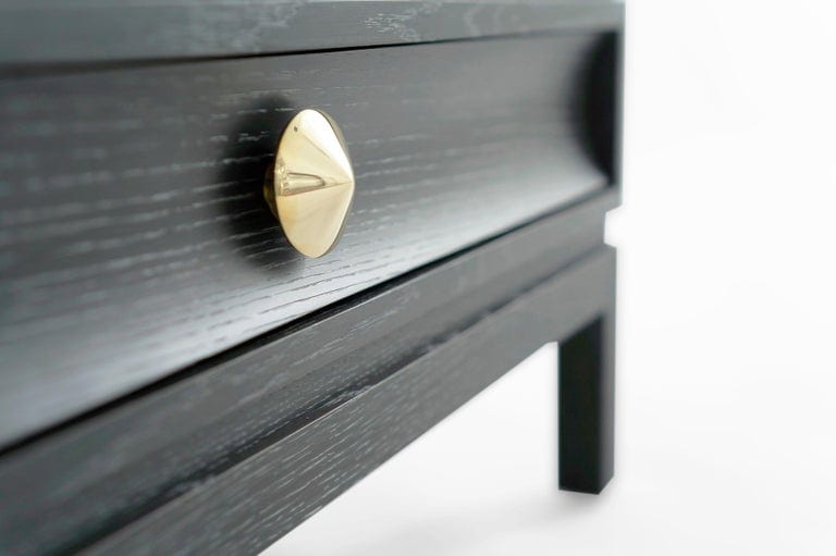 Stacked End Tables in Black Ceruse