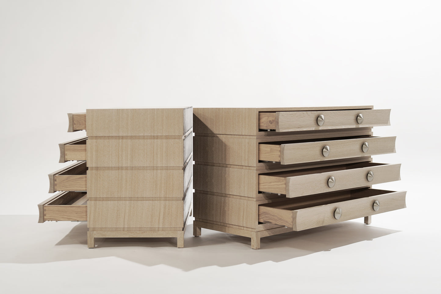 Stacked Commodes in Limed Oak