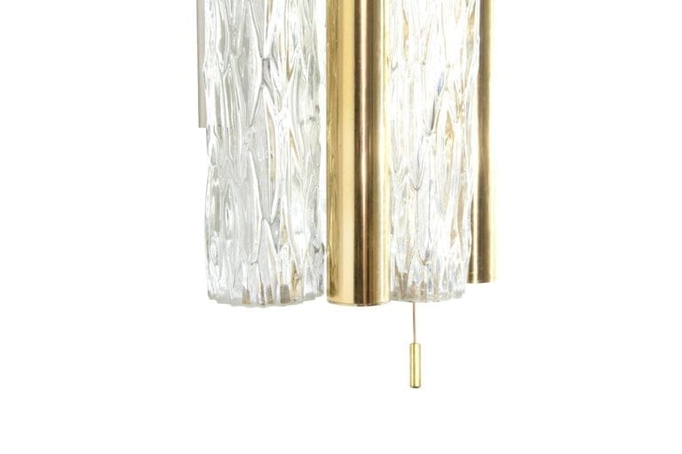 Murano Glass and Brass Sconces by Doria Leuchten, Germany 1950s