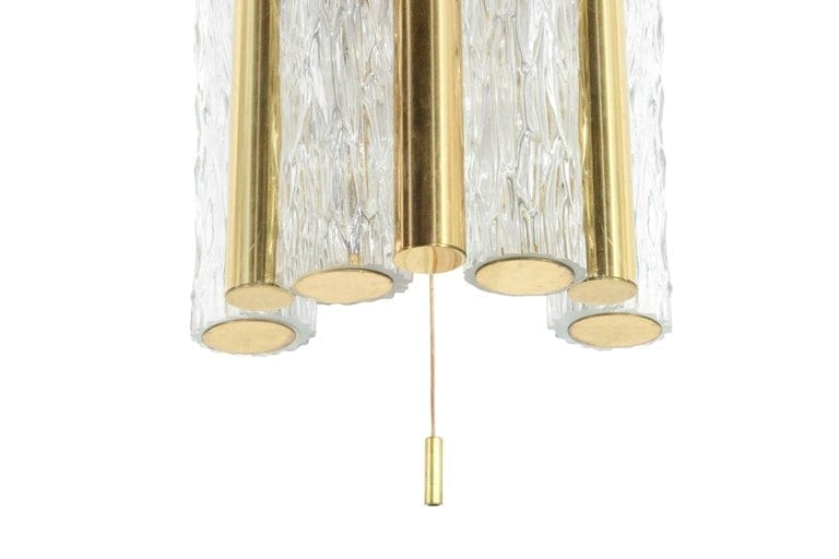 Murano Glass and Brass Sconces by Doria Leuchten, Germany 1950s