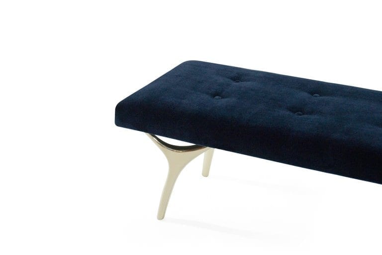 Crescent Bench Series 60 in Polished Brass