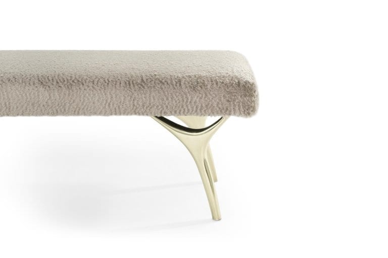 Crescent Bench Series 60 in Polished Brass