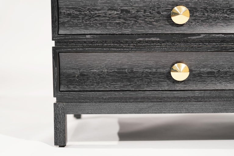 Stacked Bedside Table in Black Ceruse