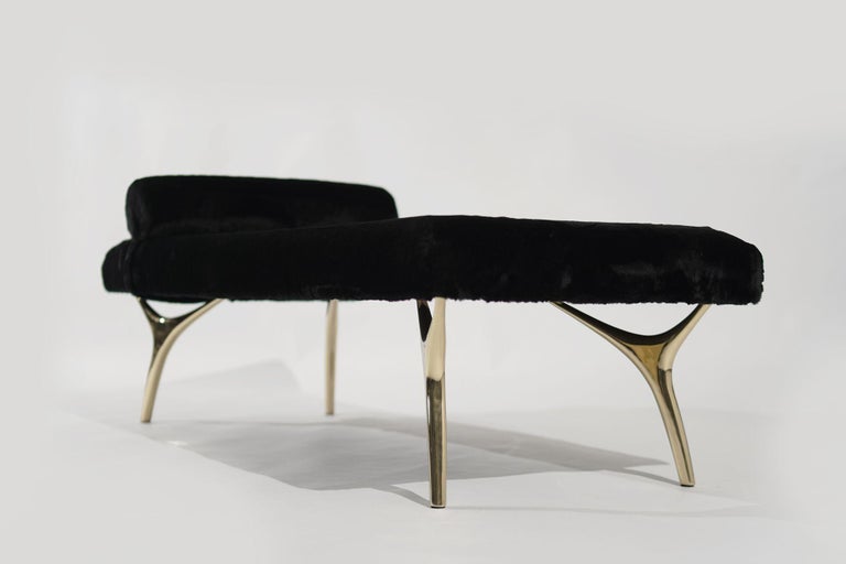 Crescent Daybed in Polished Brass