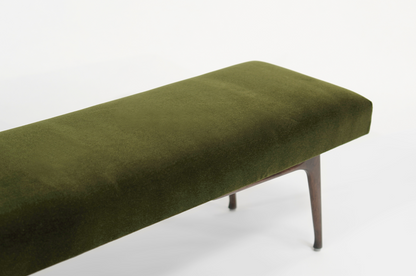 Sculptural ICO Bench Series 72 in Dark Walnut