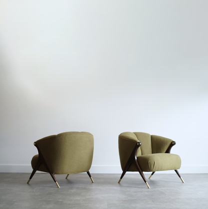 Set of Lounge Chairs by Karpen of California, C. 1950s