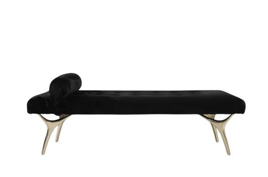 Crescent Daybed in Polished Brass