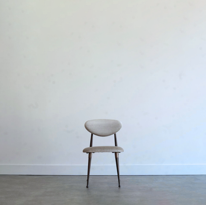Set of Four Dining Chairs in Chenille and Bronze by Dan Johnson, C. 1950s