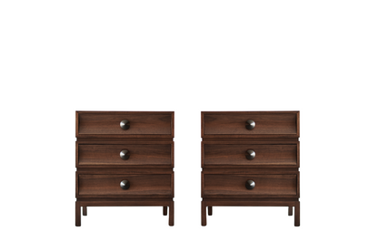 Stacked Nightstands in Dark Walnut