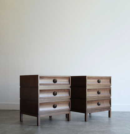 Stacked Nightstands in Dark Walnut