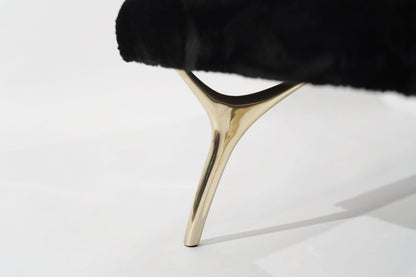 Crescent Daybed in Polished Brass