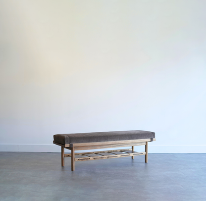 Oak Bench by Lawrence Peabody for Nemschoff, C. 1950s