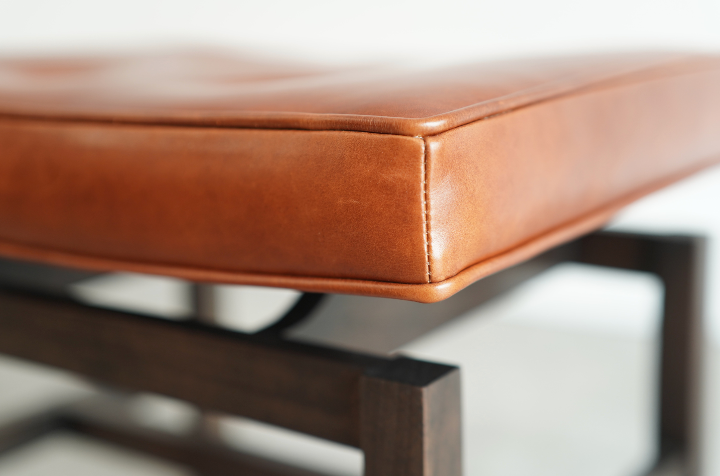 Set of Stools by Jens Risom in Cognac Leather, C. 1950s