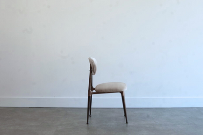 Set of Four Dining Chairs in Chenille and Bronze by Dan Johnson, C. 1950s