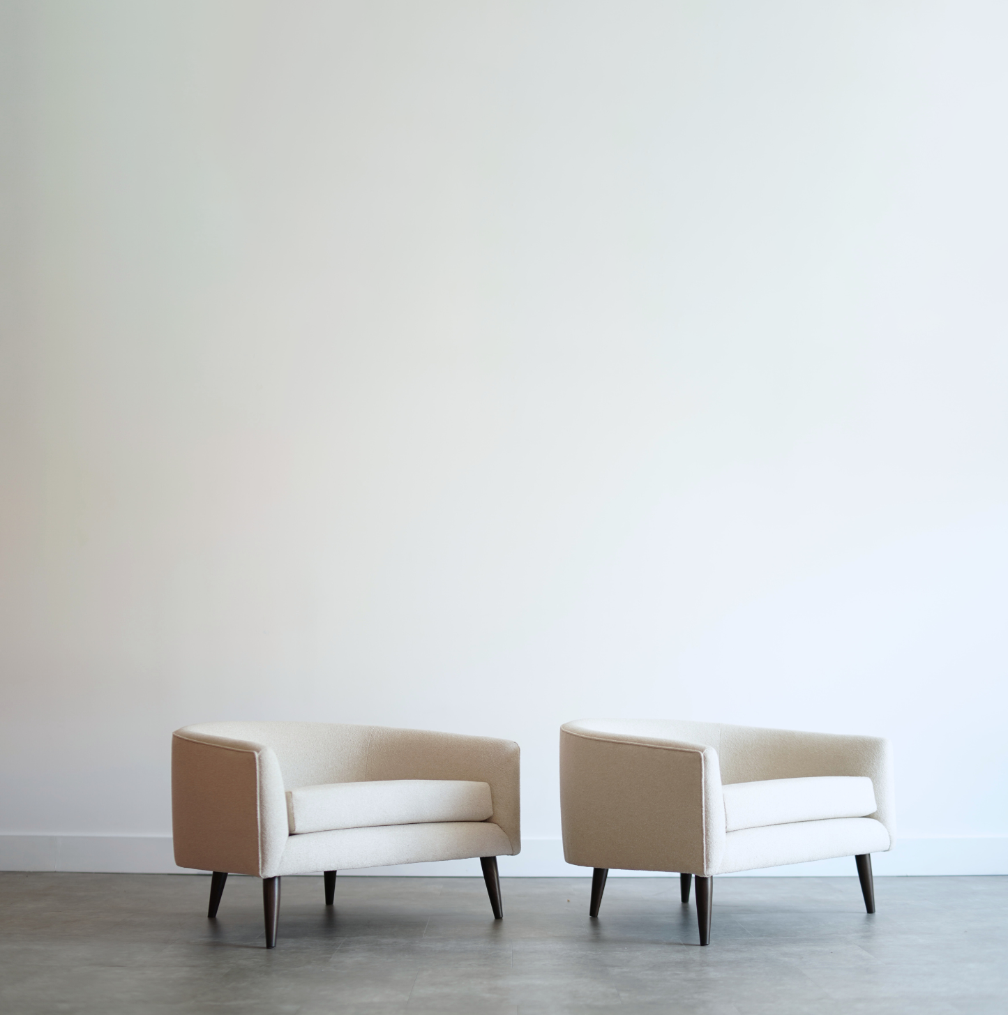 MCM Low Profile Barrel Back Lounge Chairs, C. 1950s