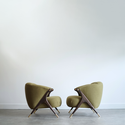 Set of Lounge Chairs by Karpen of California, C. 1950s